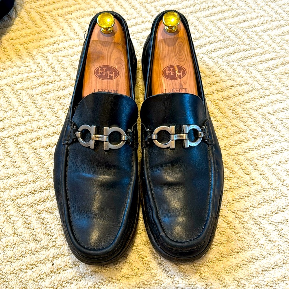 Men’s Black Ferragamo Loafers